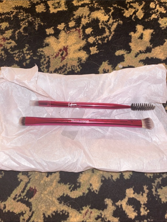 it cosmetics Other - it cosmetics Double-Ended Eye Brush Set - Metallic Pink